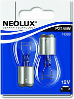 Лампа накаливания Neolux (N38002B) P21/5W BAY15D 12 В 21/5 Вт 2 шт 3200