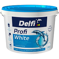Краска акриловая Delfi Profi White мат белый 1,4кг
