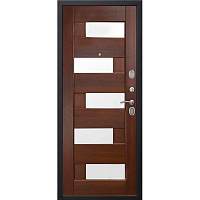 Двери входные Tarimus 7.5 см Бергамо медный антик Каштан 2050x960L
