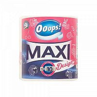 Бумажные полотенца OOOPS! MAXI DESIGN двухслойная 1 шт.