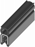 Уплотнитель в паз фигурный резиновый Mesan 340.09.105 9,1х21 мм черный 