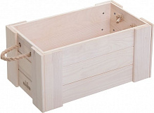 Ящик деревянный  011 с канатовыми ручками 45x25x21 см