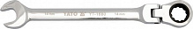 Ключ комбинированный YATO с трещоткой и шарниром CrV М 14 мм L 185 мм YT-1680