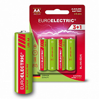 Батарейка Euroelectric AA LR6 1,5V щелочная 4 шт. (BL-AA-EE(4))