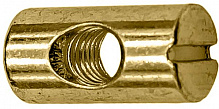Гайка цилиндрическая желтый цинк М6 x16 мм 4 шт