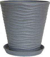 Горшок керамический Ориана-Запорожкерамика Новая Волна №2 крошка фигурный 9,5 л металлик 