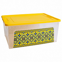 Ящик для зберігання Vivendi Вишиванка жовтий 140x240x320 мм
