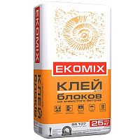 Клей для піноблоків Ekomix BS 107 25 кг