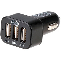 Зарядний пристрій Alca 12v 3 х USB чорний 510510