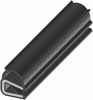 Уплотнитель в паз фигурный резиновый Mesan 340.09.003 15х12,8 мм черный 
