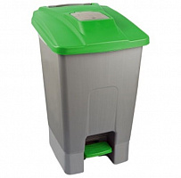 Контейнер для мусора Planet 100л серо-зеленый