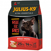 Корм сухой для всех пород JULIUSК-9 ADULТ Vital Essentials с говядиной и рисом 12 кг