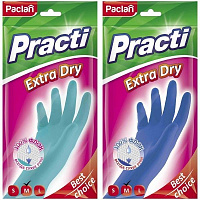 Перчатки резиновые Paclan Extra Dry стандартные р.M 1 пар/уп.