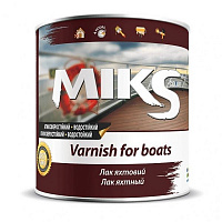Лак акриловый яхтовый MIKS Color шелковистый мат прозрачный 2,5 л