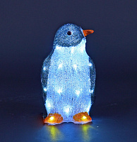 Декоративная новогодняя фигура светодиодный акриловый пингвин светодиодная (LED) 40 ламп 34 см 