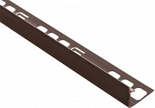 Уголок для плитки Salag внутренний 10 ПВХ 12 мм 2,5м темно-коричневый 