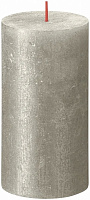 Свеча Рустик столбик SHIMMER 130/68 шампань Bolsius