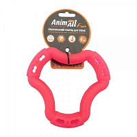 Игрушка для собак AnimAll Кольцо 6 сторон 15 см коралловое 88213
