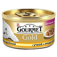 Корм Gourmet Gold с уткой и индейкой 85 г