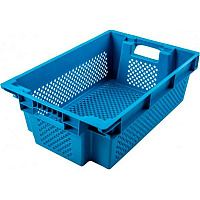Ящик Пласт-Бокс поворотный перфорированный синий
