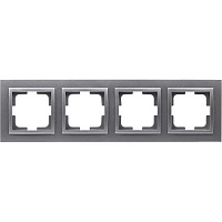 Рамка четырехместная Mono Despina универсальная серебристый 102-210000-163