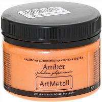 Декоративна фарба Amber акрилова помаранчевий срібний 0.1кг