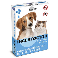 Капли ProVET Инсектостоп от блох и клещей для кошек и собак по 0,8 мл PR020026