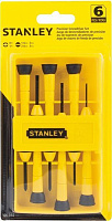 Набор отверток Stanley прецизионные Instrument набор 6 шт. 1,4 мм cтандарт×130 мм 0-66-052
