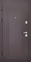 Двері вхідні Abwehr КС (518+517) 096L (8019+ДБП) коричневий / дуб полярний 2050x960 мм ліві