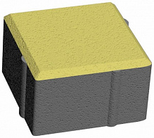 Тротуарная плитка Золотой Мандарин Квадрат малый желтый 100х100х60 мм