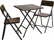 Комплект мебели раскладной коричневый SAK-62+YC-043 