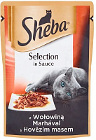 Корм Sheba Selection in Sauce с говядиной в соусе 85 г