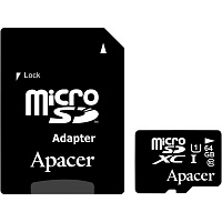 Карта памяти Apacer microSDXC 64 ГБ Class 10 (AP64GMCSX10U1-R) 