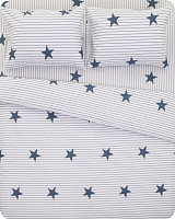 Комплект постельного белья Star Strip 2 белый с серым UP! (Underprice) 