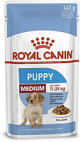 Корм Royal Canin для щенков MEDIUM PUPPY (Медиум Паппи соус), пауч, 140 г