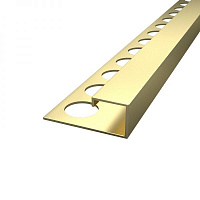 Уголок для плитки АЛЮПРО внешний универсал алюминий 10 мм 2,71м золото 