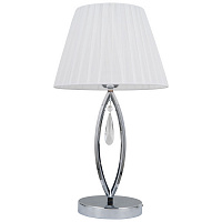 Настольная лампа декоративная Victoria Lighting 1x40 Вт E27 хром/белый Chanel/TL1 