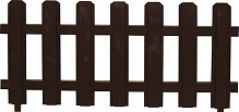 Заборчик декоративный 90x40 см орехово-коричневый