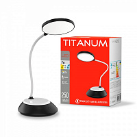Настольная лампа офисная TITANUM 1x7 Вт черный 26844 