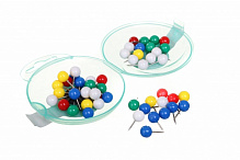 Кнопки канцелярские Nota Bene цветные 50 шт. в пластиковом контейнере 