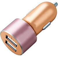 Зарядное устройство автомобильное Luxe Cube 3.4 A Dual USB Pink/Gold 8886668686228