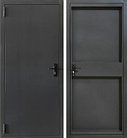 Дверь входная Двері БЦ Техно черный 2050x960 мм левая
