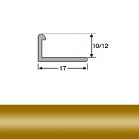 Порожек алюминиевый АПГ-12 анодированный гибкий TIS 2700 мм золото
