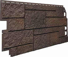 Панель фасадная VOX Solid Sandstone Dark Brown 1x0,42 м (0,42 м.кв) 