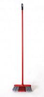 Метла для уборки красная, с ручкой 110 см UP! (Underprice)