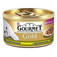 Корм Gourmet Gold с кроликом и печенью 85 г