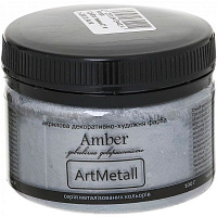 Декоративна фарба Amber акрилова темне срібло 0.1кг