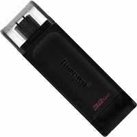 Флеш-память USB Kingston DT70 TYPE-C 32 ГБ USB 3.2 black (DT70/32GB) 