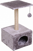 Дом Koopman для кошек с дряпкой и игрушкой 30х30х53 см