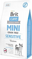 Корм Brit Care Sensitive Grain Free для собак мелких пород с олениной, 2кг, 170776
